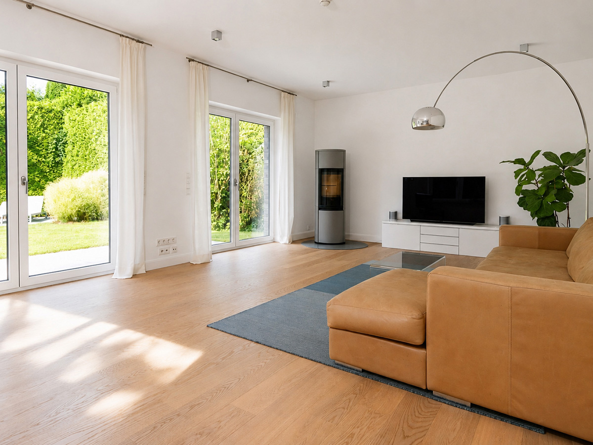 Das Foto zeigt ein Haus von innen.